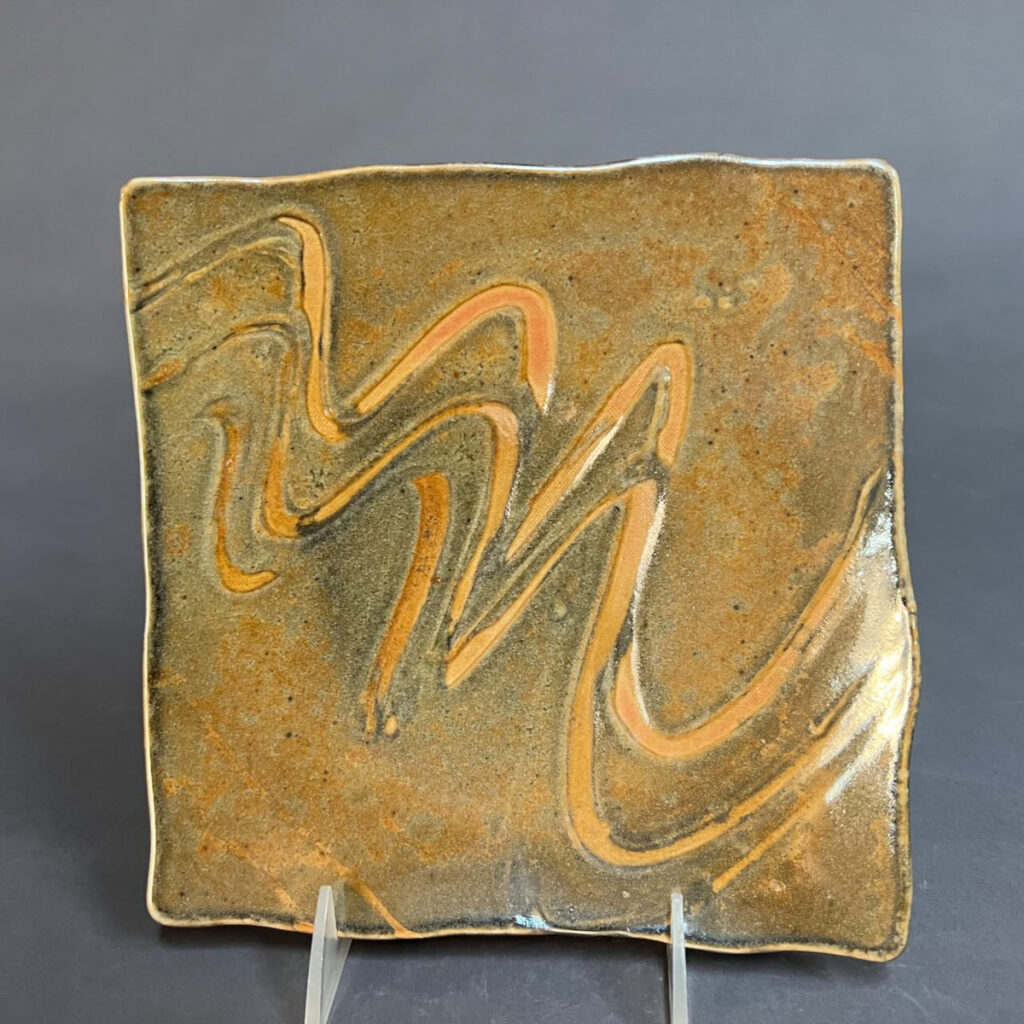 Speak Shino platter hand built